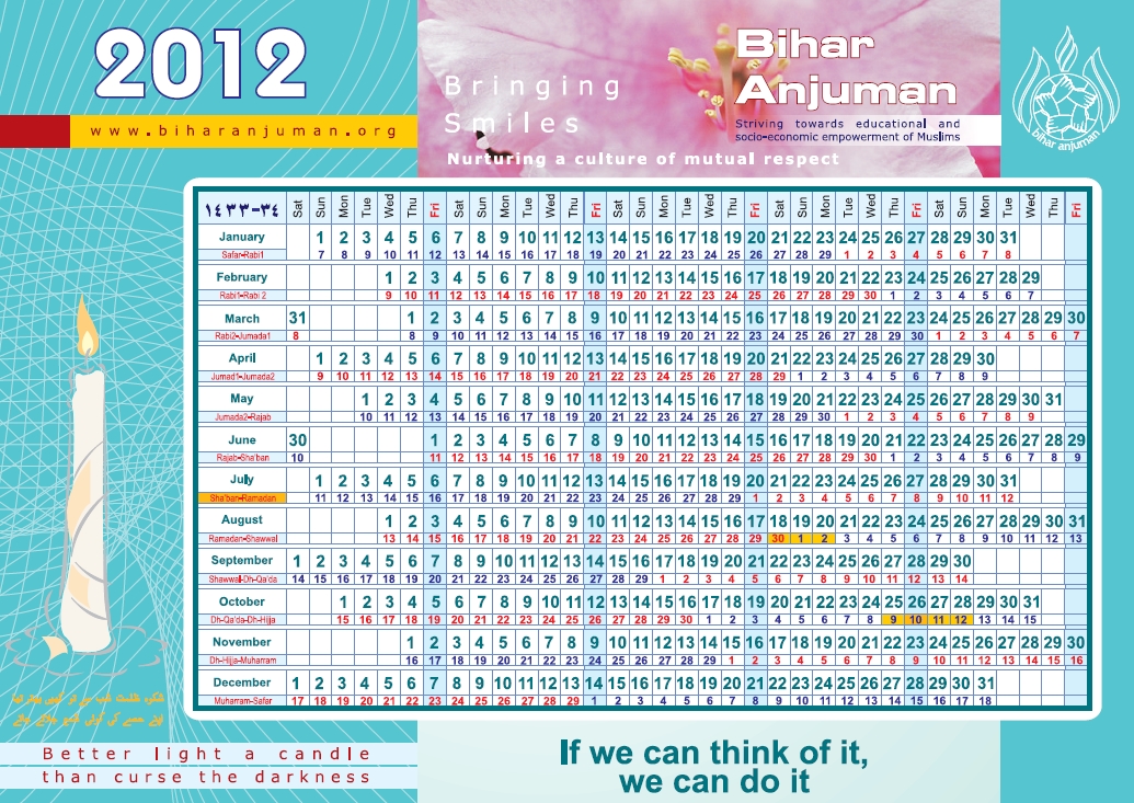 Calendar-Anjuman-1433-2012