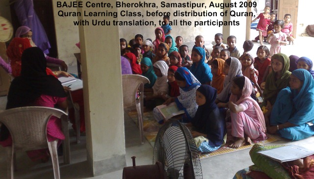 BAJEE Training Centre-students taking a Quran Lesson