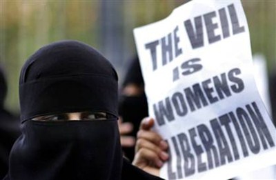 burqa or niqab (veil), liberating women