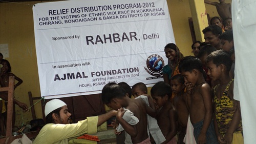 Eid Clothes to Assam Riot Victims, by RAHBAR - NGO of Bihar Anjuman, 18th Aug 2012 (29th Ramzan)