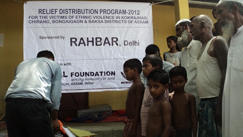 Eid Clothes to Assam Riot Victims, by RAHBAR - NGO of Bihar Anjuman, 18th Aug 2012 (29th Ramzan)