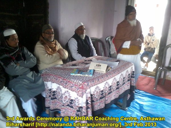 RAHBAR Coaching Center, Nalana @ Asthawan: 3rd Awards Ceremony,3rd February 2013