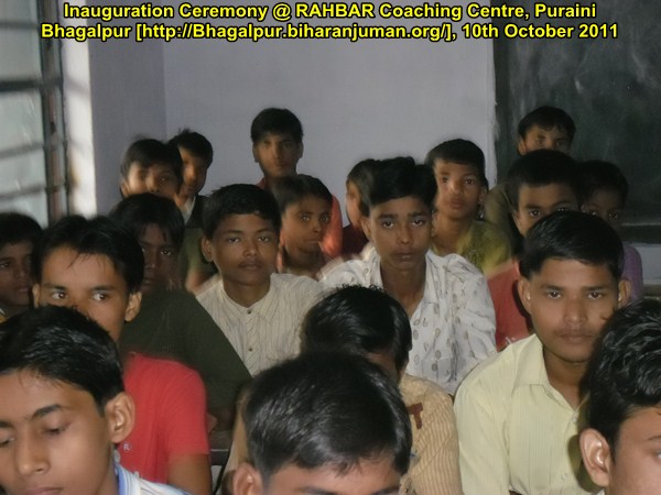 RAHBAR Coaching Center, Bhagalpur: Inauguration Ceremony, 10-10-2011