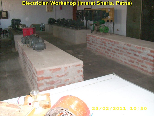 A view of the Electrician Workshop @ Imarat Sharia, Patna