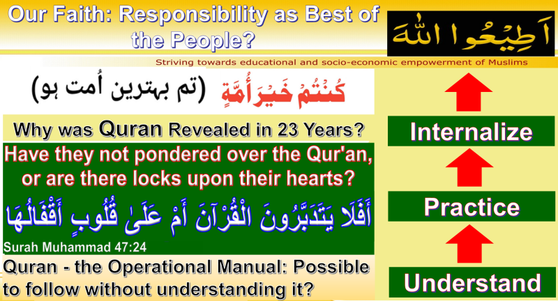 [Quran 47:24] Have they not pondered over the Qur'an, or are there locks upon their hearts?